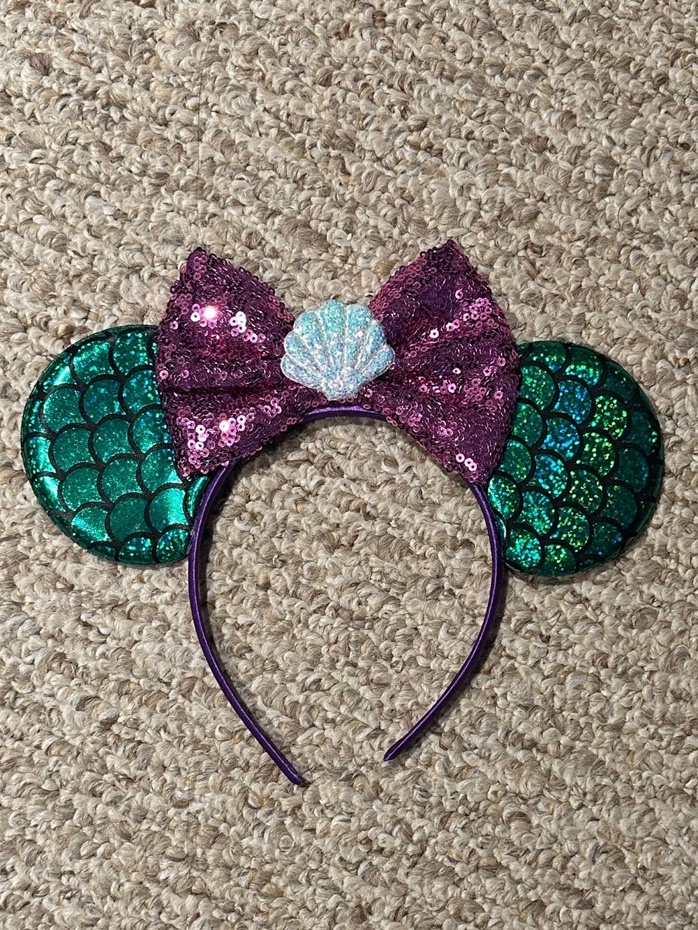 Disney Inspired Mermaid Mouse Ears Headband